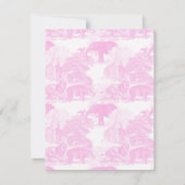 Carte De Remerciements Pink Toile Jungle Animaux Safari Chinoiserie (Dos)
