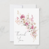 Carte De Remerciements Pink Wildflower (Devant)
