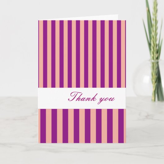Carte de remerciements Pinkish Line (Devant)