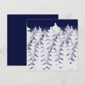 Carte De Remerciements Pins blancs d'hiver | Vous Customisez 5 x 5 (Devant / Derrière)