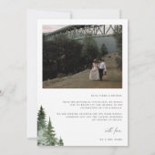 Carte De Remerciements Pins de forêt sauvage Photo Mariage (Dos)