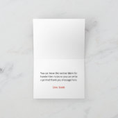 Carte De Remerciements Pique-nique Red Teddy Bear (Intérieur)