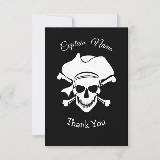 Carte De Remerciements Pirate (Devant)