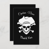 Carte De Remerciements Pirate (Devant / Derrière)