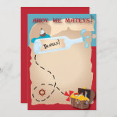 Carte de remerciements pirate (Devant / Derrière)