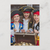 Carte De Remerciements Pirate Animaux Garçon fête d'anniversaire (Dos)