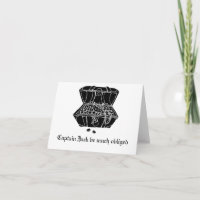 Pirate trésor poitrine remerciement notes