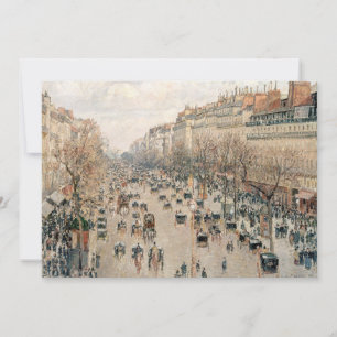 Carte De Remerciements Pissarro - Boulevard Montmartre, soleil d'après-mi