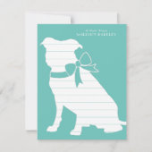 Carte de remerciements Pitbulle Pit Bull Chien Chi (Devant)