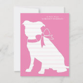 Carte de remerciements Pitbulle Pit Bull Chien Chi (Devant)