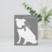 Carte de remerciements Pitbulle Pit Bull Chien Chi (Debout devant)