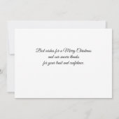 Carte de remerciements Pittoresque de Noël d'affai (Dos)