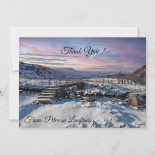 Carte de remerciements Pittoresque de Noël d'affai