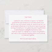 Carte De Remerciements Pivoines orange pêche rose élégantes pour une baby (Dos)