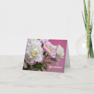 Carte De Remerciements Pivoines roses