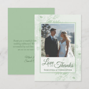 Carte De Remerciements Pivoines Sauges Amour & Remerciements Photo & Note