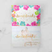 Carte De Remerciements PixDezines Aloha Hibiscus Leis/Merci (Intérieur)