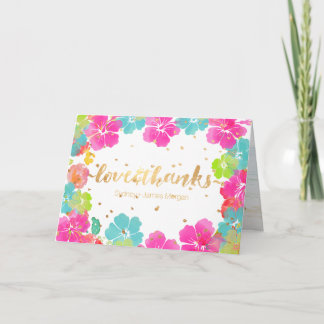 Carte De Remerciements PixDezines Aloha Hibiscus Leis/Merci