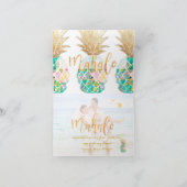 Carte De Remerciements PixDezines Aloha Pineapples/Mahalo (Intérieur)