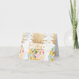 Carte De Remerciements PixDezines Aloha Pineapples/Mahalo