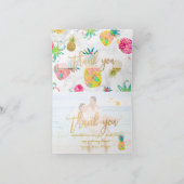 Carte De Remerciements PixDezines Aloha Pineapples/merci (Intérieur)