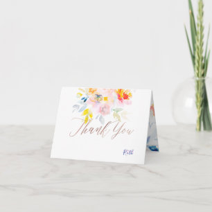 Carte De Remerciements PixDezines Bat mitzvah merci/aquarelle