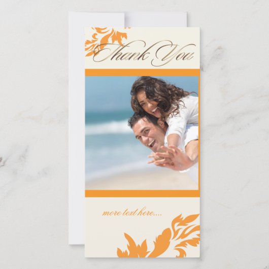 Carte De Remerciements PixDezines Damask 12/Merci (Devant)