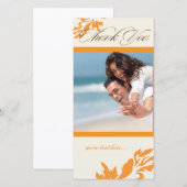 Carte De Remerciements PixDezines Damask 12/Merci (Devant / Derrière)