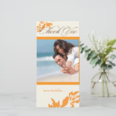 Carte De Remerciements PixDezines Damask 12/Merci (Debout devant)