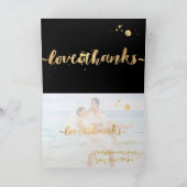 Carte De Remerciements PixDezines éblouit/faux reflets dorés/merci (Intérieur)