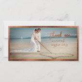 Carte De Remerciements PixDezines fausse structure en cuivre/merci photo (Devant)