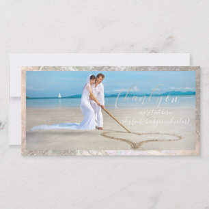 Carte De Remerciements PixDezines faux argent/ photo de mariage remerciem