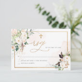 Carte De Remerciements PixDezines H2 Blush Roses RSVP (Debout devant)