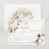 Carte De Remerciements PixDezines H2 Blush Roses RSVP (Devant / Derrière)