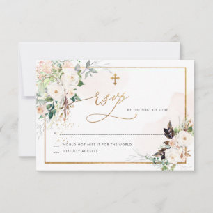 Carte De Remerciements PixDezines H2 Blush Roses RSVP