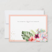 Carte De Remerciements PixDezines H2 Fleurs Paradis Tropical Remerciement (Dos)