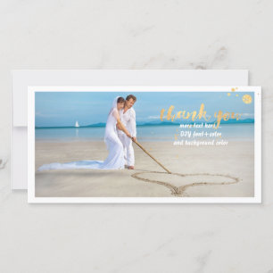 Carte De Remerciements PixDezines photo mariage merci/do-it-yourself arri