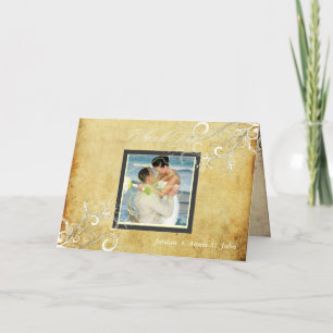 Carte De Remerciements PixDezines Tourbillons Vintage / Remerciements de 