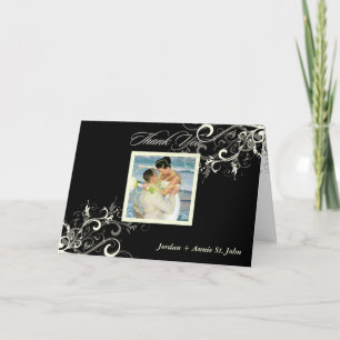 Carte De Remerciements PixDezines vanilla swirls/diy background color