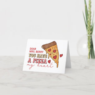 Carte De Remerciements Pizza My Heart Valentine Card