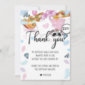 Carte De Remerciements Pizza & Pyjamas Stwood Party (Devant)