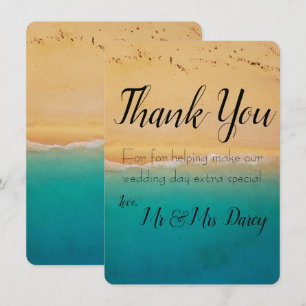 Carte de remerciements plage
