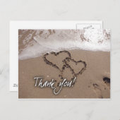 Carte de remerciements plage (Devant / Derrière)