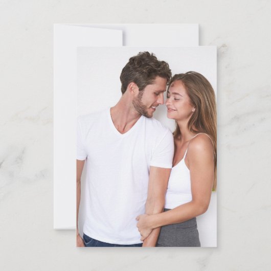 Carte De Remerciements Plage côtière Ancre bleue Mariage nautique Photo (Dos)