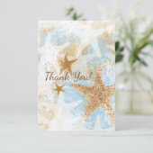 Carte De Remerciements Plage côtière Etoiles de mer Starfish (Debout devant)