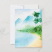Carte De Remerciements Plage de surf aquarelle été Luau (Dos)