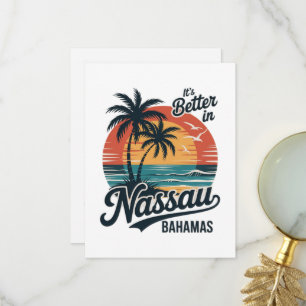 Carte De Remerciements Plage d'été à Nassau Bahamas