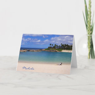 Carte De Remerciements Plage Mahalo