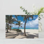 Carte De Remerciements Plages tropicales | Anguilla Beach, Palm Tree (Debout devant)