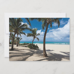 Carte De Remerciements Plages tropicales Anguilla Beach, Palm Tree
